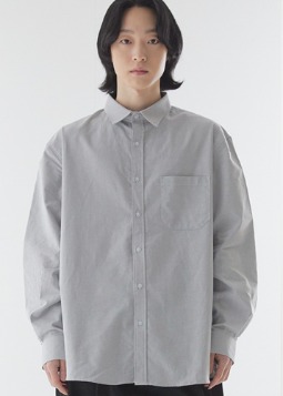 Oxford Overfit Shirt Gray